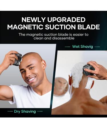 kensen 6D Head Shavers for Bald Men Magnetic Blade Replacement Head Wet and Dry Compatible with 6D Head Shavers for Magnetic Blade Head Razor Men's - Buy Online on GoSupps.com