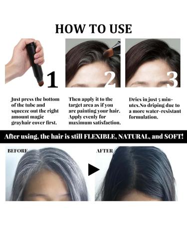 Trendyfave Temporary Hair Dye Brown Disposable Hair Colour Wax Liquid Instant White Hair Coverage - Natural Hairstyle Hair Dye Temporary Hair Wax Colour for Unisex Men Women - Buy Online on GoSupps.com