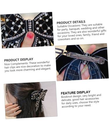 1pc Bow Clip Pearl Clips for Hair Black Hair Accessories Hair Clips for Bows Glitter Hair Bows Pearl Hair Clips Bowknot Hairpins Bowknot Hairpin Stylish Style Hair Clip - Buy Online on GoSupps.com