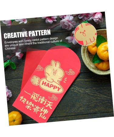 TEHAUX 60 Pcs 2023 Year of The Rabbit Red Packets Big Chinese Hongbao Li Xi Red Lucky Money Pockets Red Envelope Kids Red Envelopes Greeting Card Envelopes Money Packet Design Paper Gift - Buy Online on GoSupps.com