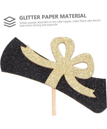 Cabilock 13pcs decorations paper cup props Glitter Cake Decoration dessert toppers cake congrats food toothpick toothpick card stock graduation season Insert card graduation cupcake picks - Buy Online on GoSupps.com