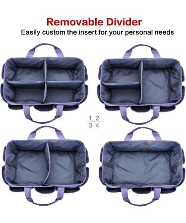 HOMEST Craft Organizer Tote Bag - Purple Art Caddy for Scrapbooking & Crafts Supplies - Buy Online on GoSupps.com