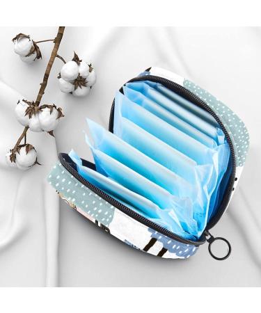 Stylish Menstruation Pad Bag with Zipper | Cute Llama Cactus Pattern | Perfect for Tampons & Napkins for Women & Girls - Buy Online on GoSupps.com