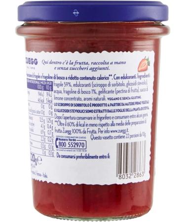 Italian Gourmet E.R. Zuegg Strawberries and Wild Strawberries Strawberry Jam Set of 4 No Added Sugar No Preservatives 220 g Jar + Gourmet Italian Tomato Pulp Box 400 g - Buy Online on GoSupps.com