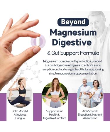 10-in-1 Magnesium Complex Supplement with Probiotics Prebiotics & Digestive Enzymes 100 Billion CFU Probiotics for Women Daily Probiotic for Muscle Sleep Calm Gut & Digestive Health Vegan Non-GMO - Buy Online on GoSupps.com