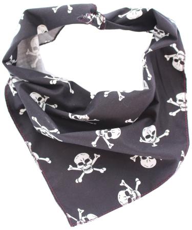 Pet Pooch Boutique Skulls Bandana for Dog Medium/Large Black