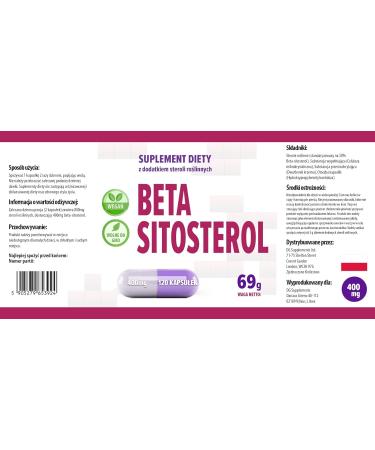 Beta Sitosterol 400mg - 120 Vegan Capsules | High Dose & Laboratory Tested Supplement for Heart Health - Buy Online on GoSupps.com