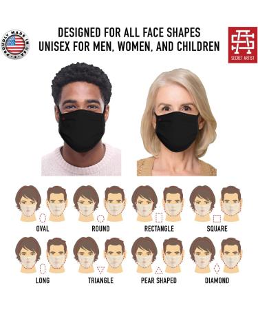 Adjustable Charcoal Grey Reversible Face Mask - Soft Washable & USA Made for Medium to XLarge Faces - Buy Online on GoSupps.com