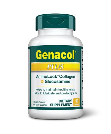Glucosamine & Collagen Joint Supplement by GENACOL Plus | Glucosamina Colageno Hidrolizado Capsules | Lubricate Joints, Relieve Joint Discomfort, Maintain Optimum Joint Health & Flex (90 Capsules) 90 Count (Pack of 1)