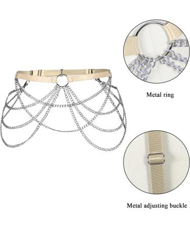 BBOHSS Women s Body Harness Belt - Oversize Thigh Metal Chain Punk Gothic Accessory for Carnival & Halloween - Unique Light Yellow Gift Idea - Buy Online on GoSupps.com