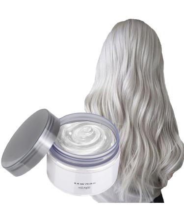 White Temporary Hair Color Wax Washable Hair Styling Clay for Crazy Hair Cosplay Party and Makeup Gifts (4.23 Ounces) for Kids Men and Women