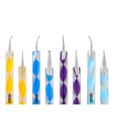 99nails Curved Dotting Brush Set - 4 Colorful Nail Art Tools for Design & Rhinestones - Buy Online on GoSupps.com