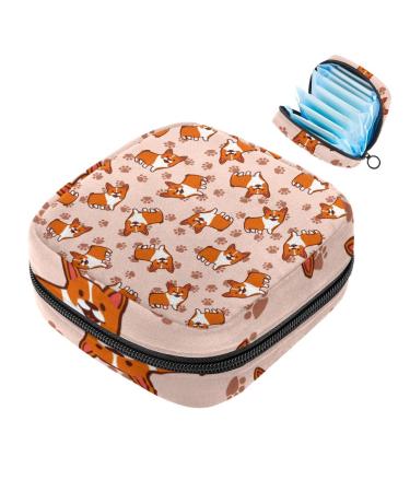 Portable women's binding-storage bags menstrual cup pocket female menstrual pads bags for teenage girls tampons for the first period orange sweets multicolored 10