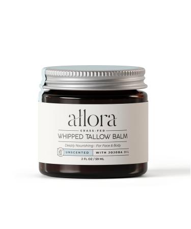 100% Grass Fed Beef Tallow for Skin - Whipped Tallow Balm with Jojoba Oil for Dry & Sensitive Skin 2oz (Unscented)