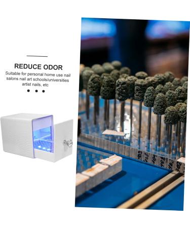 Housoutil 1pc Grinding Drill Disinfection Box Nail Bit Nail Drill Bit Display Organizer Manicure Bit Display Nail Polish Stand Tool Stand White Grinding Head Acrylic 10.5x9cm White - Buy Online on GoSupps.com