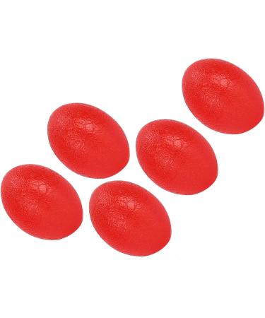 Verdant Touch Hand Massage Ball Set - 5 Silicone Handleballs for Wrist Exercise & Strength Training - Red Egg Shape - Buy Online on GoSupps.com