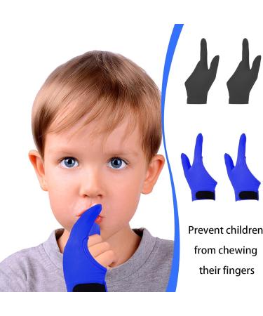 4PC Kids Compression Sucking Guard Gloves - Chew Resistant Thumb & Finger Bite Prevention - Breathable Nagel Bite Gloves (4 Blue + 4 Black) - International Shipping Available - Buy Online on GoSupps.com