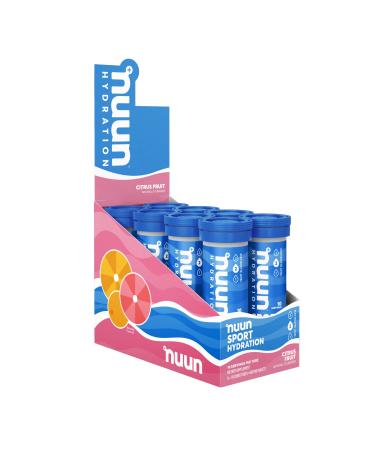 Nuun Sport: Electrolyte Drink Tablets, Citrus Fruit, 10 Count (Pack of 8) - Buy Online on GoSupps.com