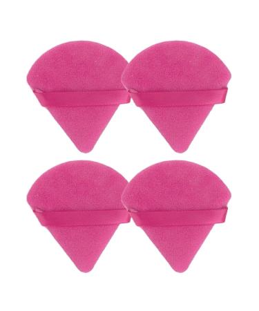 SBTRKT Triangle Powder Puff Soft Sponge Velvet Foundation Make-up Puff Eye Contour Cosmetic Shadow Washable 1 Piec (Color : Red-4pcs)