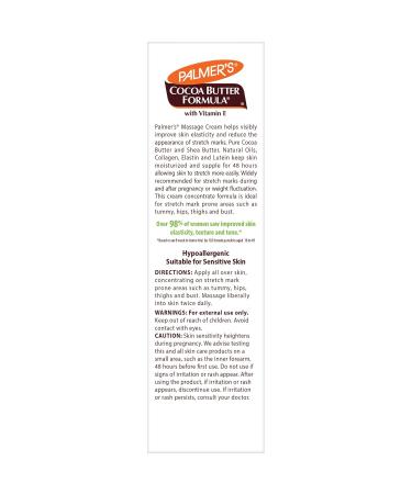 Palmer's Cocoa Butter Formula Massage Cream for Stretch Marks - 4.4 Oz | Best for Pregnancy & Skin Care - Shop Internationally - Buy Online on GoSupps.com