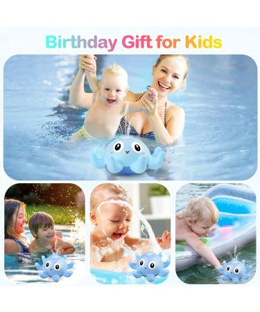 Bathly Octopus Baby Bath Toy - Light Up, Induction Spray Water, Gift for Kids - Blue - Buy Online on GoSupps.com