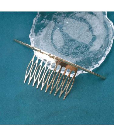 Dervivea Boho Bar Hair Comb Barrette Minimalist Gold Hair Comb Geometry Hair Clip Comb Metal Hair Piece Accessories for Women and Girl Headdress - Buy Online on GoSupps.com