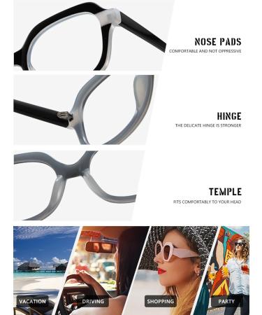 SERONI TR90 Polygon Frame Blue Light Blocking Glasses for Men & Women | Anti-UV Ray Computer & Reading Glasses - Leopard-Red 65mm - Buy Online on GoSupps.com