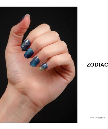 NAILOG Semi Cured Gel Nail Strips 34 pcs Salon-Quality Gel Nail Stickers Long Lasting Nail Wraps for Women with Soft Gel Finish Zodiac - Buy Online on GoSupps.com
