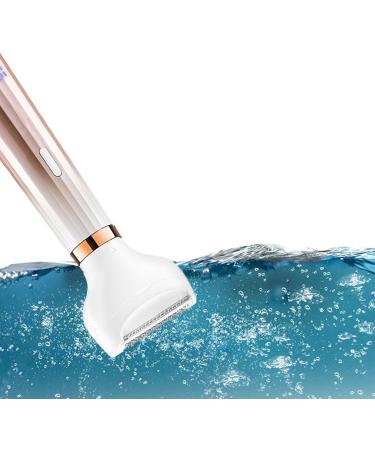 Eurobuy 4-in-1 Women's Razor Set - Portable Rechargeable Waterproof Perfect for Eyebrows Face Arms & Legs - Color Gradient Red Gold - Buy Online on GoSupps.com