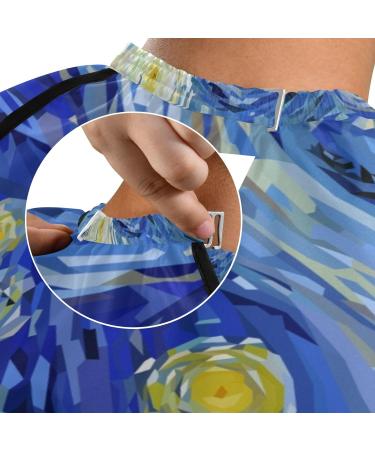 Waterproof Barber Cape - Starry Night Cheetah Haircut Bib for Men & Women | Unisex Hair Cutting Cape - Buy Online on GoSupps.com