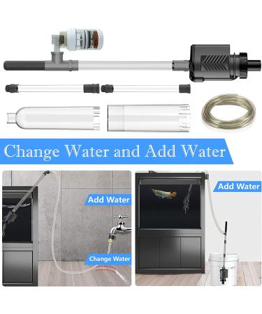 Electric Aquarium Gravel Cleaner - 317GPH DC 24V/24W - Automatic Fish Tank Cleaning Tool Set - Buy Online on GoSupps.com