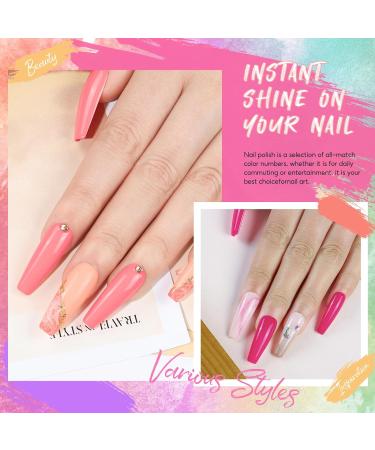 PEACECOLOR Gel Nail Polish Set with Lamp 36W Starter Kit 10PC Pink Green Blue Spring Gel Polish Colors Set with Matte Top Coat Nail Decorations Manicure Tools Gel Manicure Kit Beauty Gift XA-21 - Buy Online on GoSupps.com