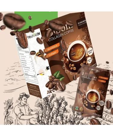 Coffee Collagen Coffee Collagen From Japan Collagen Creamer for Coffee Glutathione Coffee Coffee Collagen Powder for Weight Loss (1Box) - Buy Online on GoSupps.com