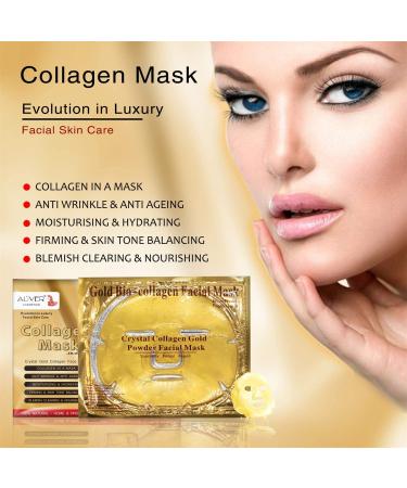 24K Gold Crystal Face Mask Set - Anti-Aging Eye & Lip Masks for Dark Circles Puffiness & Skin Moisture Treatment | International Shipping - Buy Online on GoSupps.com