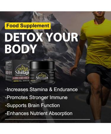 R sine De Shilajit 60g Shilajit R sine Original Himalaya avec 85+ Traces de Min raux Shilajit Pure Himalaya Bio 800mg - Buy Online on GoSupps.com