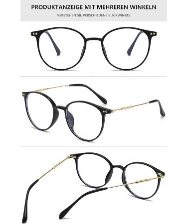 Lanomi Blue Light Filter Reading Glasses for Men & Women - UV400 Protection Anti-Fatigue Oval Frame 2.0 Diopters - Buy Online on GoSupps.com