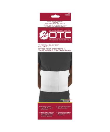 Buy OTC Abdominal Binder for Men - 9-Inch Elastic White Three-Panel Design | Large Size for Comfort & Support - International Shipping Available - Buy Online on GoSupps.com