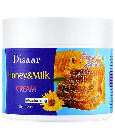 Moisturizing Cream Natural Honey Milk Anti-Acne Reduce Wrinkles Minimize Pores Repair Face Body Skin 120ml / 4.05fl.oz