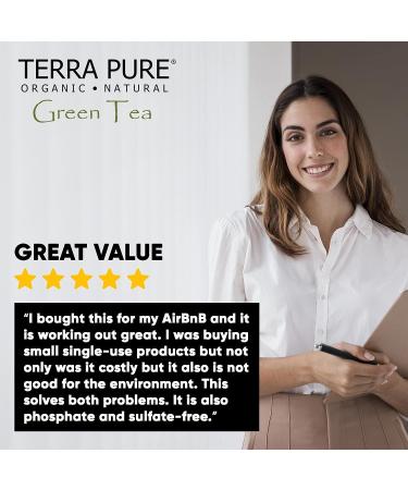 Terra Pure Green Tea Amenities Set - 10.14 oz. Shampoo, Conditioner, Hand/Body Wash, Lotion - 4 Pack - Buy Online on GoSupps.com