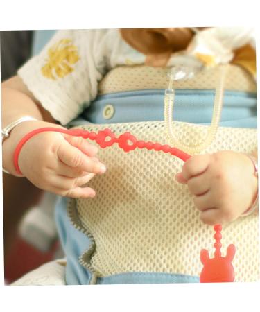 4PCS Safer Silicone Pacifier Holder Clips - Ideal for Strollers High Chairs and Cribs | Travel-Friendly Baby Accessories - Buy Online on GoSupps.com