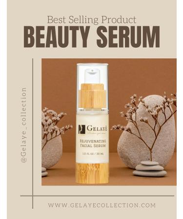 GELAYE Rejuvenating Facial Serum - 100% Natural Skin Tone Enhancer for Men & Women | Hydrate Soften & Revitalize | 1 FL OZ - Buy Online on GoSupps.com