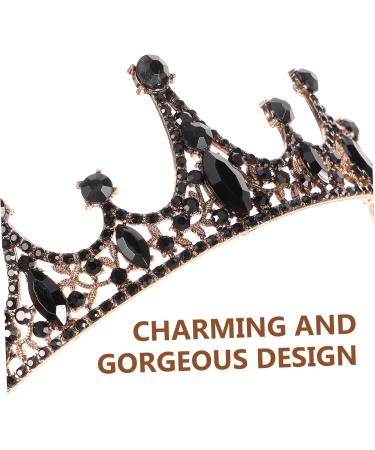 FRCOLOR 1pc Black Crown Bride Hair Accessories Party Headdress Baroque Crown Wedding Headdress Bridal Hair Decor Baroque Bridal Crown Women Crown Wedding Headband Bridal Headpiece 14x14cm Black - Buy Online on GoSupps.com