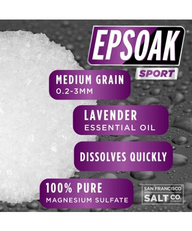 Epsoak Sport Lavender Epsom Salt - 5 lbs. Therapeutic Soak for Athletes with Essential Oil - Bulk Bag - Buy Online on GoSupps.com