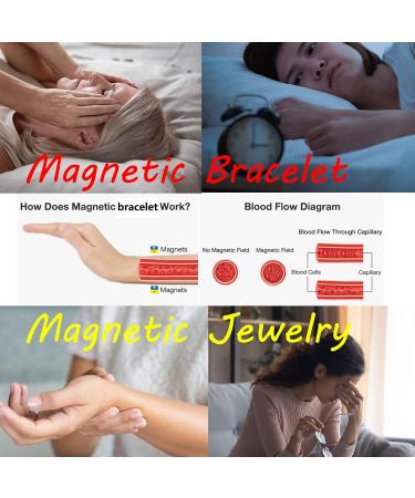 Jeracol Magnetic Bracelets for Women - Adjustable Titanium Steel Wristband with Sparkling Crystal Design in Silver Gold - Gift Box and Removal Tool Included - Buy Online on GoSupps.com