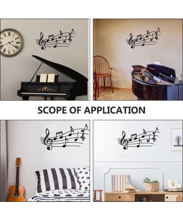 LIFKOME Sign Wall Decor Musical Note Pendant Decor Emblems Music Notes Silhouette Wall Art Home Wall Ornament Metal House Black 40x21.5cm - Buy Online on GoSupps.com