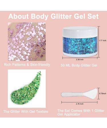 Buy Boko 50ML Patriotic Body Glitter Gel - Red White & Blue Chunky Makeup for Face Hair & Body | Perfect for 4th of July Olympics & Rave Parties - Buy Online on GoSupps.com