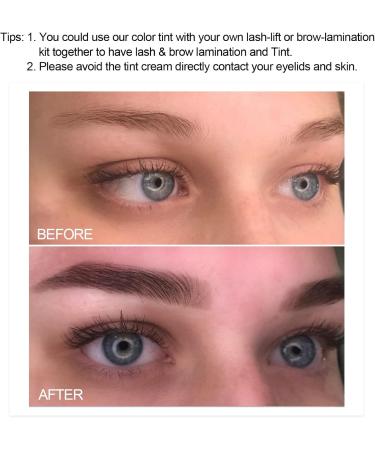 Eyelash Tint | Professional Semi-Permanent Lash and Brow Tint Kit - Multi-Color Lash Dye Brow Tint Kit Lasts 6-8 Weeks Perfect Eye Makeup for Women Girls Kagrote Light Brown - Buy Online on GoSupps.com