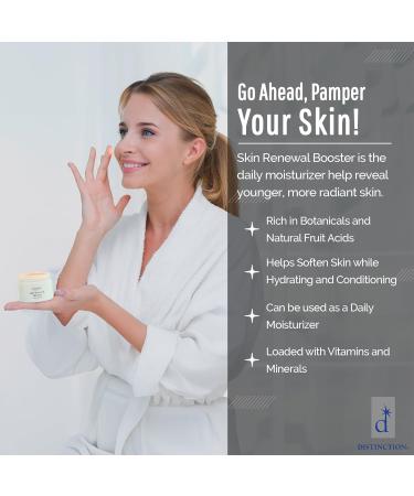Distinction Skin Renewal Booster - Lightweight Anti-Aging Hydrating Cream & Serum | Reduces Fine Lines & Wrinkles Soothes & Moisturizes (1 oz) | Shop Internationally - Buy Online on GoSupps.com