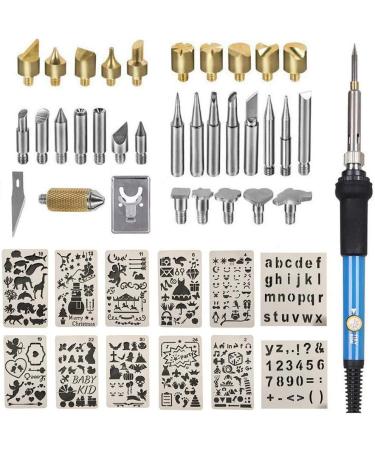 Wood Burning Kit, Wood Burning Tool Adjustable Temperature Woodburning Pyrography Pen Kit for Adults 46 Pcs - Buy Online on GoSupps.com