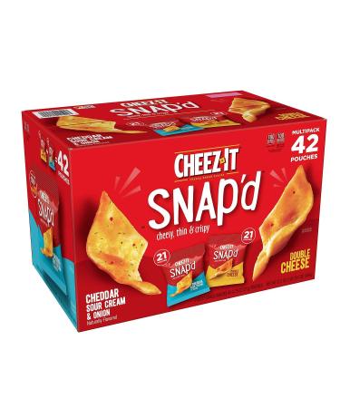 Cheez-It Family Favorite Snap'd Snack Crackers Variety Pack Perfect For Kids And Adults - 42 x 0.75 oz